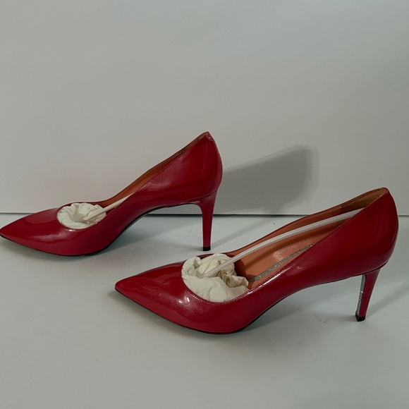 Rene Caovilla “Barbie” Pink Patent Pumps w/diamond-effect soles & edged liner - Picture 5 of 9